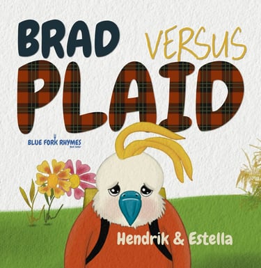 Brad versus Plaid Blue Fork Rhymes Picture book