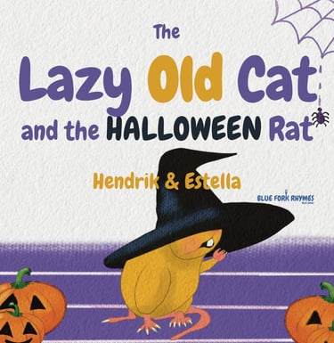 the lazy old cat and the Halloween rat blue fork rhymes picture book