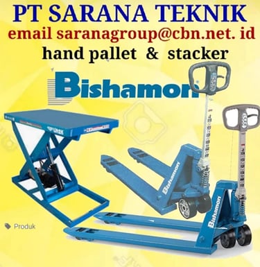 Jual Bishamon Handpallet, jual Bishamon Stacker, jual OPK Handpallet