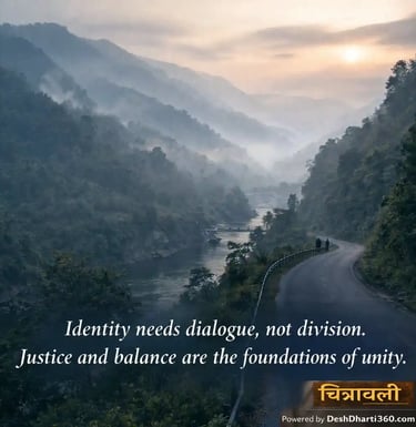 “पूर्वोत्तर भारत का पहाड़ी परिदृश्य — पहचान और सामाजिक संतुलन के विमर्श का प्रतीक”