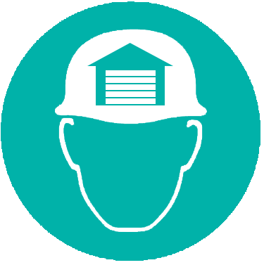 Elite Garage Doors Kent Ltd hard hat logo