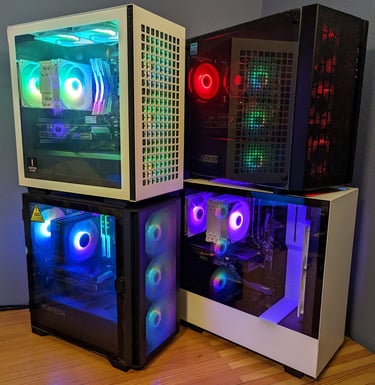 Four gaming PCs covering different mid-range budgets