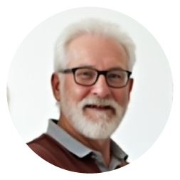 hombre con pelo blanco con gafas