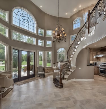 brown and white 2-storey house