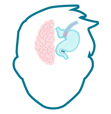 a person's head and neck with a brain scang