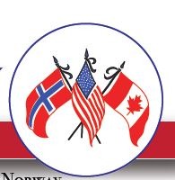 norwegian, american and canadian flags