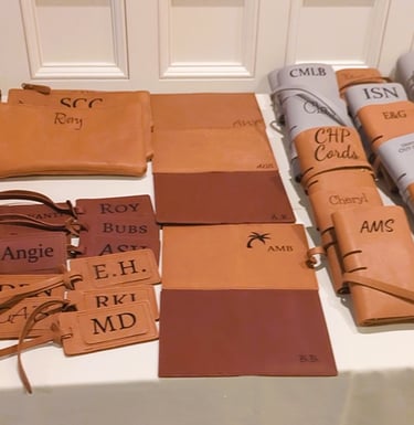 Laser Engraved Personalized Leather Gifts