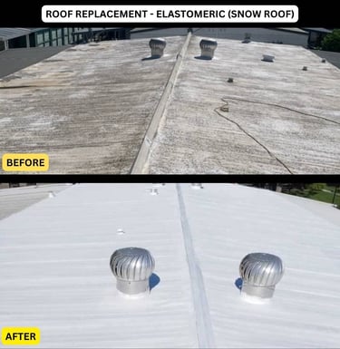 Elastomeric snow roof on mobile home in Clovis, CA