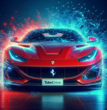 Une ferrari avec un design futuriste