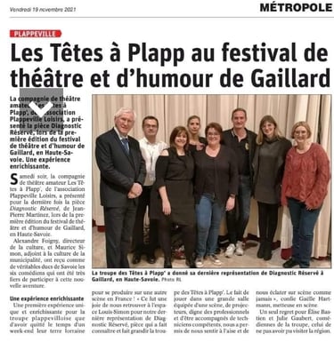 Les Têtes à Plapp' : troupe de théâtre amateur de Plappeville en Moselle : Savoie 1