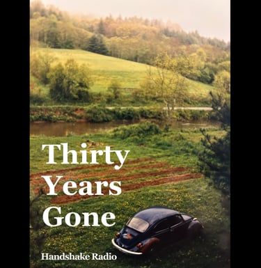 car in a plowed field - album cover for Handshake Radio