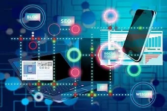 Schéma de relation lors de la construction d'un site, représente l'offre standard