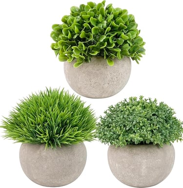 small fake plants for modern kitchen