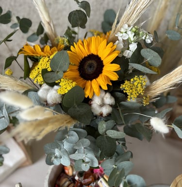 Bouquet de tournesol pour un mariage champêtre
