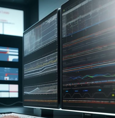 a person sitting at a desk with a keyboard and a computer monitor