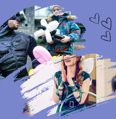 personažai vaikų gimtadieniui