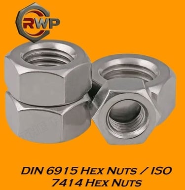 DIN 6915 / ISO 7414 Hex Nuts – Heavy hex structural nuts designed for high-strength bolting assemblies in steel structures, b