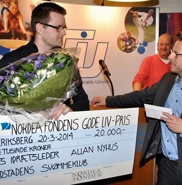 et stolt øjeblik da jeg blev årets idrætsleder