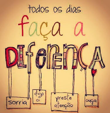 texto com as palavras faça a diferença.