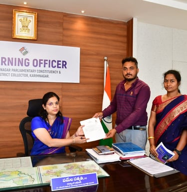 Peddapelly Sravan contesting as Member of Parliament MP, Karimnagar