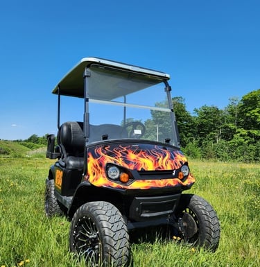 Full custom golf cart wrap