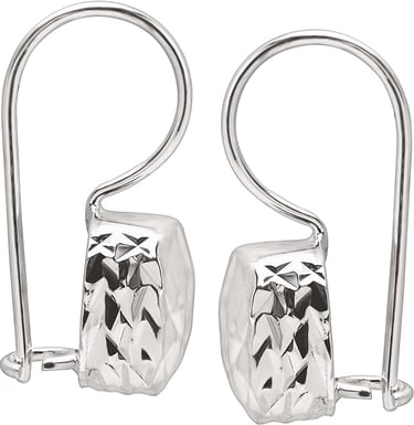 Modernist Silpada Drop Earrings in Textured Sterling Silver
