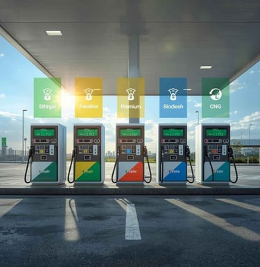 Imagem ilustrativa dos top 5 combustível mais econômicos.