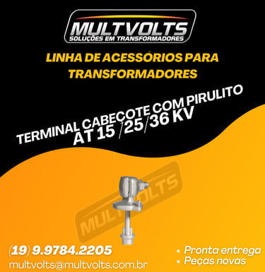 Terminal Cabeçote com Pirulito AT 15/25/36 KV