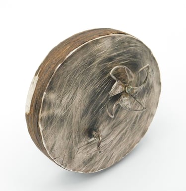 The bicycle windmill, contemporary jewelry brooch