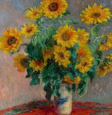 Impressionist vase of flowers