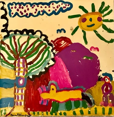 Toile tableau lampe Ligne couleurs maxime Risbourque