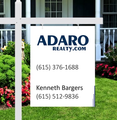 Kenneth Bargers, Adaro Realty yard sign