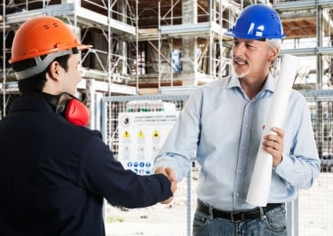 engineer and operator at the construction site