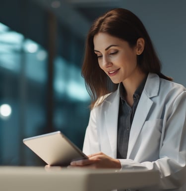 Analista lendo um report