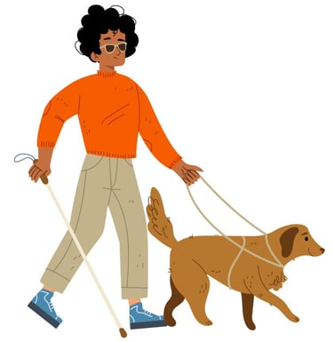 Blind man with dog. @upklyak
