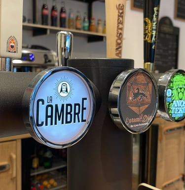 Gros plan sur tireuse à bière
