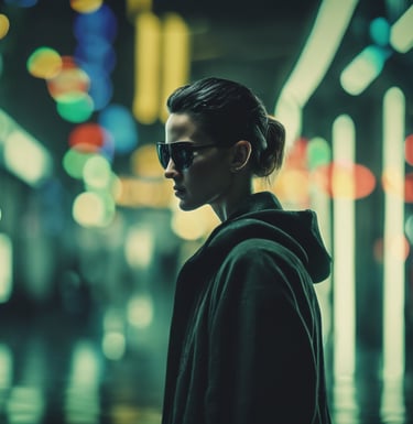 black and red light illustration