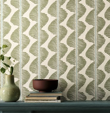 papier peint aloe Romo vert