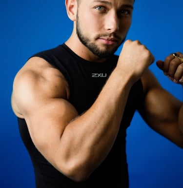 Jackson showcasing athletic power and precision in boxing-focused training session