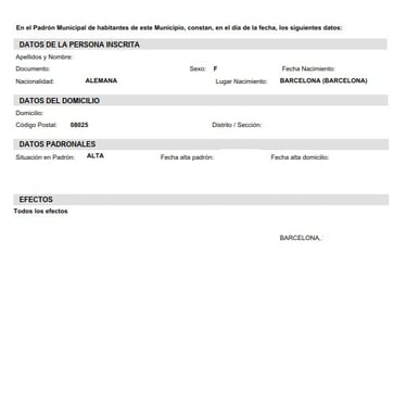 Ejemplo de traducción jurada al alemán, Original español, página 1