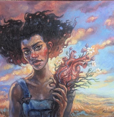 The Farmer oil painting on canvas by Ronny Vardy