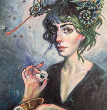 St. Lucy oil painting on canvas by Ronny Vardy