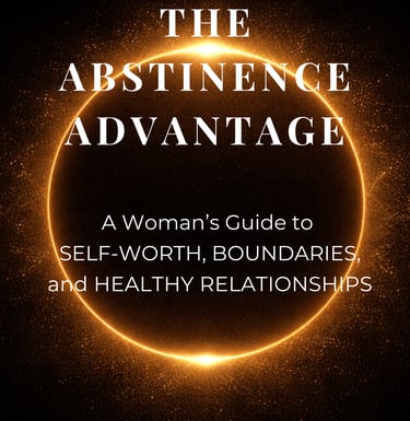 The Abstinence Advantage book cover by Amani Darena featuring a glowing ring of light.