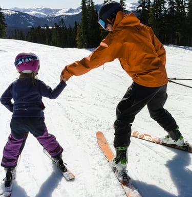 Private ski lesson for children in Crans-Montana with a local instructor