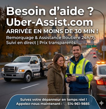 Remorquage laval Services de remorquage et d'assistance routière à Laval 30 minutes