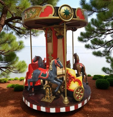 mini carrusel modelo rojo infantil 