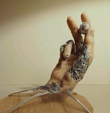 A clickable link leading to a page with further information about the sculpture 'A Small Part of Me'