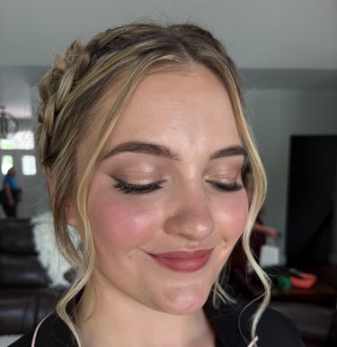 beautiful makeup and glowy skin
