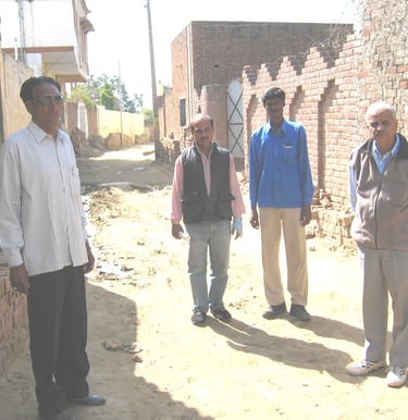 Ravinder Vashisht Working Hard with team for Planning Village