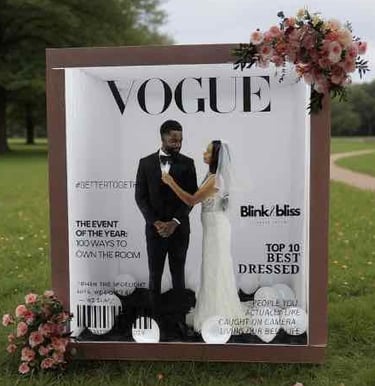 Magazine Photo Booth rental for parties in Bakersfield